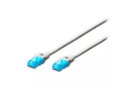 Патч-корд 1м, UTP, cat.5e, AWG 26/7, CCA, PVC, white DIGITUS (DK-1512-010/WH) - Фото