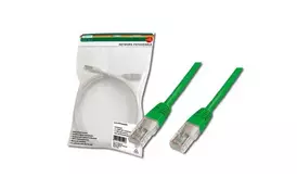 Патч-корд DIGITUS CAT 5e UTP, 0.5м, AWG 26/7, PVC, green (DK-1511-005/G) - Фото