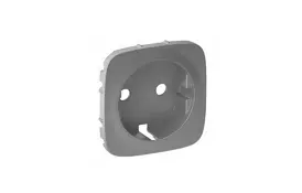 Лицевая панель розетки Legrand Valena Allure 2К+З Алюминий (755207) - Фото