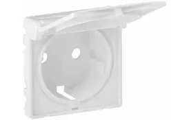 Накладка розетки Schuko с крышкой Legrand Valena LIFE, Белый - Фото