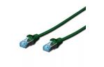 Патч-корд DIGITUS cat.5e,SF-UTP,5м,AWG 26/7, зеленый