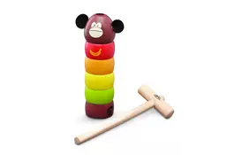 Пирамидка с молоточком Wonderworld Обезьянка (WG-1020) - Фото