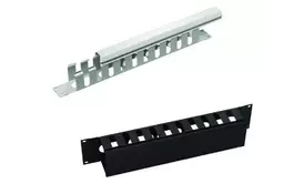 Кабельный организатор MIRSAN горизонтальный 19 1U гребенка, RAL 7035 (MR.OKK1U19.02) - Фото