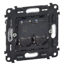 Розетка RJ45 Кат.5е UTP двойная Legrand Valena IN'MATIC