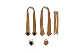 Набор ручки, фиксаторы, ремни на коляску эко-кожа MyMia коричневый (NV8803CAMEL) - Фото