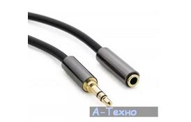 Кабель мультимедийный Jack 3.5mm male/Jack 3.5mm female 3.0m EXTRADIGITAL (KBA1641) - Фото