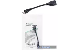 Дата кабель USB 2.0 Micro 5P to AF OTG 0.10m PowerPlant (KD00AS1232) - Фото