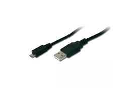 Дата кабель USB 2.0 AM to Micro 5P 1.8m DIGITUS (AK-300127-018-S) - Фото