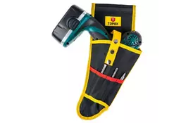 Сумка для инструмента Topex кобура для дриля, 4 гнiзда для свердл (79R416) - Фото