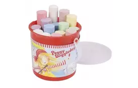 Набор мелков для асфальта goki 15шт. В ведерке Peggy Diggledey (58527G) - Фото