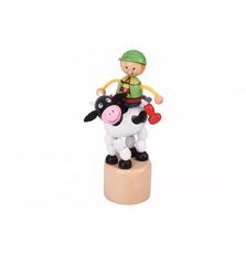 Игрушка goki нажми и тряси Коровка (53932G-3)