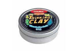 Умный пластилин Paulinda Thinking Clay Светится в темноте, синий 30 грамм (PL-170405-TCG-02) - Фото
