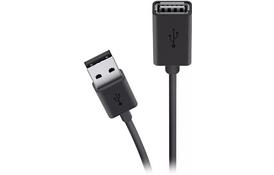 Кабель BELKIN USB 2.0 (AM/AF) EXT 3м, Black - Фото