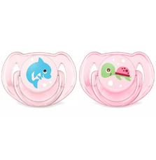 Пустышка AVENT Classic 6-18 мес. для девочек, 2 шт (SCF169/38)