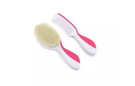 Набор по уходу за ребенком Nuvita 0м+ Розовый расческа и щеточка NV1137Pink - Фото