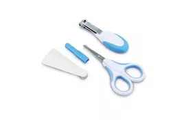 Набор по уходу за ребенком Nuvita 0м+ Синий Безопасные ножнички с акс. NV1138Blue - Фото