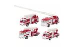 Машинка металическая goki Пожарная машина Бочка с лесницей белая (12115G-3)