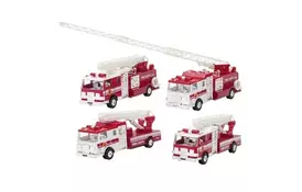 Машинка металическая goki Пожарная машина Бочка с лесницей белая (12115G-3) - Фото