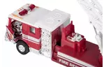 Машинка металическая goki Пожарная машина лесница красная (12115G-2)