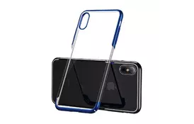 Чехол Baseus для iPhone XS/X Glitter Blue - Фото