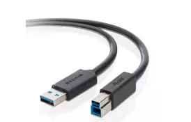 Кабель BELKIN USB 3.0 (AM/BM) SuperSpeed DSTP, 1.8M,Pro Series (F3U159B06) - Фото