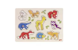 Пазл-вкладыш goki Лесные животные (57701G) - Фото