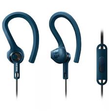 Наушники Philips ActionFit SHQ1405BL/00 mic Gray Blue