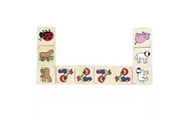 Настольная игра goki Домино с животными (WG090G) - Фото