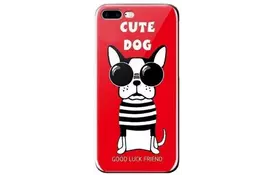 Чехол WK для Apple iPhone 7/8+, WPC-087, Cute Dog Red (681920360780)  - Фото