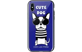 Чехол WK для Apple iPhone XS, WPC-087, Cute Dog Blue - Фото