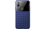 Чехол Baseus для iPhone XS Glass &amp Weaving, Blue (WIAPIPH58-BL03) 