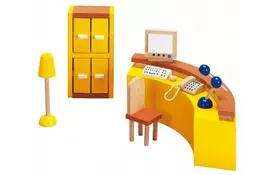 Набор для кукол goki Мебель для офиса Ресепшин (51696G) - Фото