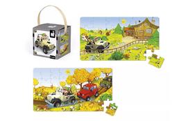 Набор из 2 пазлов Janod Автомобиль Джека (J02765) - Фото