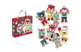 Игровые магнитные фигурки Janod Животные 16 элементов (J08015) - Фото