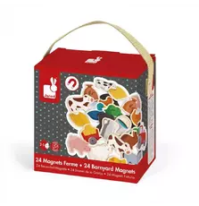 Игровые фигурки на магнитах Janod Ферма 24 эл. (J08157)