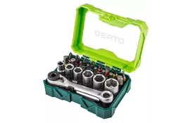 Набор бит и торцевых головок VERTO 30 шт 66H624 - Фото