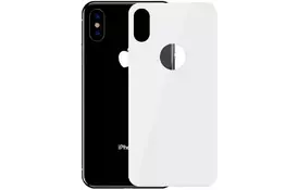 Стекло Baseus для iPhone XS/X 0.3mm Full rear protector White - Фото