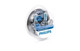 Лампа галогенная Philips H4 WhiteVision Ultra, 4200K, 2шт/блистер - Фото