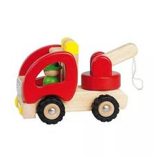 Машинка goki Эвакуатор деревянный красный (55965)