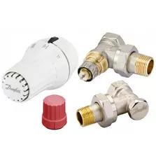 Комплект радиаторных терморегуляторов Danfoss RA-N + RAE-C + RLV-S 1/2
