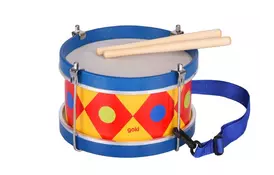 Музыкальный инструмент goki Барабан с шлейкой синий (61982G) - Фото