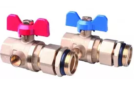 Комплект кульових кранів Danfoss FHF-BV для підключення колекторів (088U0822) - Фото