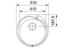 Кухонная мойка Franke RON 610-41 матовая (101.0255.783)