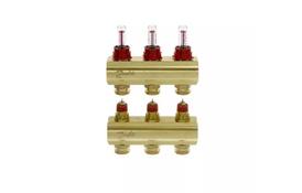 Колектор теплої підлоги Danfoss FHF-3F c ротаметрами (088U0523) - Фото