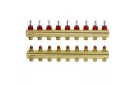 Колектор теплої підлоги Danfoss FHF-9F c ротаметрами (088U0529) - Фото