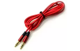 Кабель мультимедийный Aux Audio 4pin to 3pin 3.5 мм Male/Male Red (B00666) - Фото