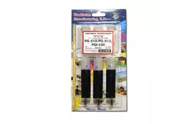 Заправочный набор WWM Canon PG-510/PG-512 (3х20 мл) Black Pigmented (IR3.C10/BP) - Фото