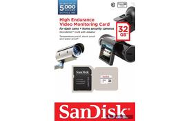 Карта памяти SANDISK 32GB microSDHC class 10 High Endurance Video Monitoring (SDSDQQ-032G-G46A) - Фото