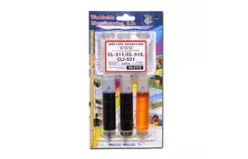 Заправочный набор WWM Canon CL-511/CL-513 (3 x 20мл) C/M/Y (IR3.C11/C) - Фото