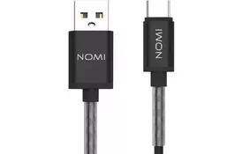Дата кабель USB 2.0 AM to Type-C 1.0m DCMQ Black Nomi (316208) - Фото